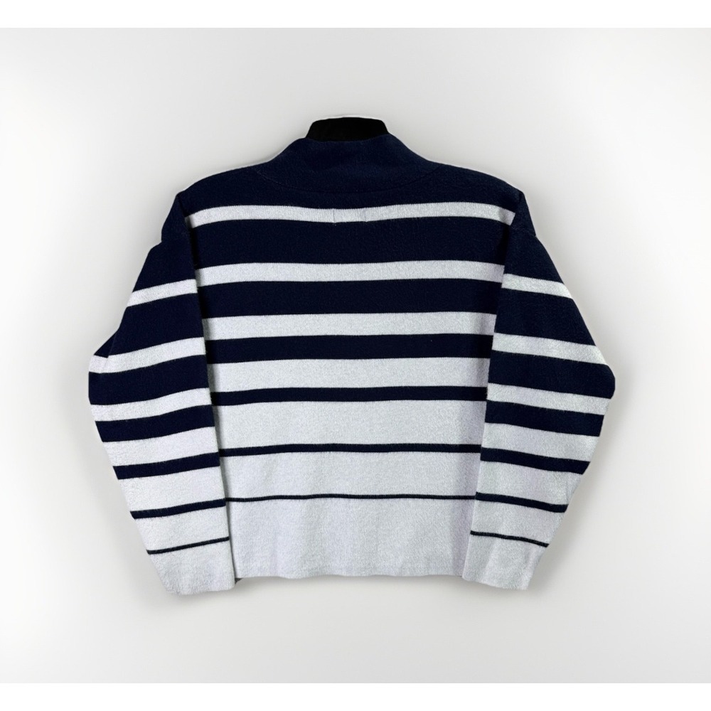 Anthropologie Maeve Women's Sweater M Striped Knit Pullover Navy White Soft Cozy - Picture 2 of 10